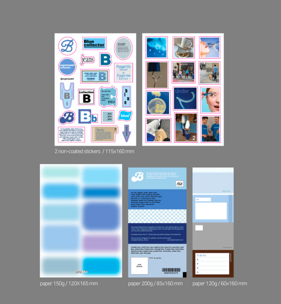 [oab studio] Tone Pack Blue Sticker Pack