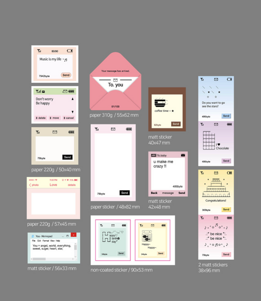 [oab studio] Message Sticker Pack