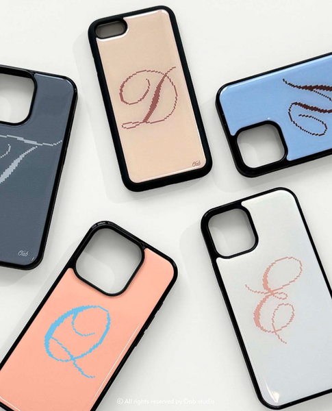 [oab studio] Initial Epoxy Phone Case (A to Z)