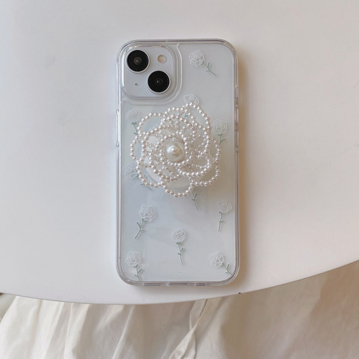 [Romantic Mood] Frill Rose Jelly Hard Case (MagSafe Case)