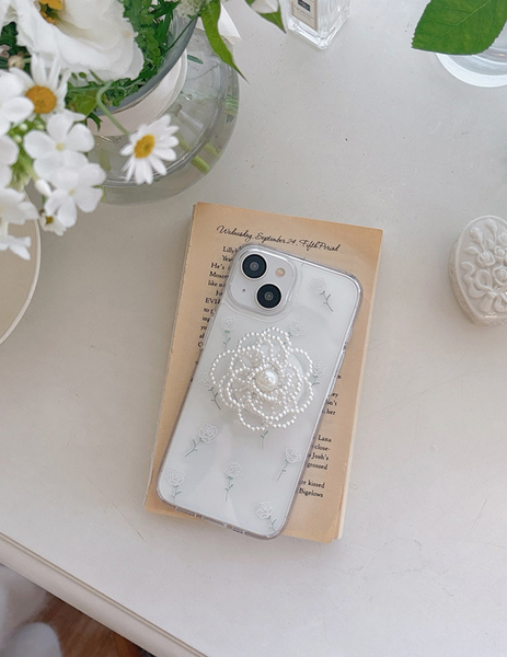 [Romantic Mood] Frill Rose Jelly Hard Case (MagSafe Case)