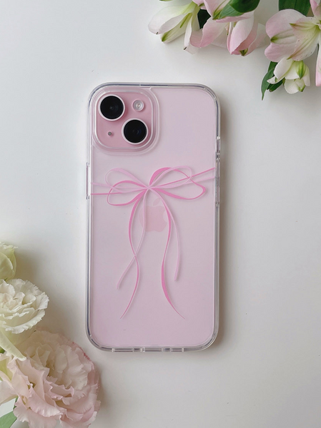 [Romantic Mood] Ribbon Tie Jelly Hard Case