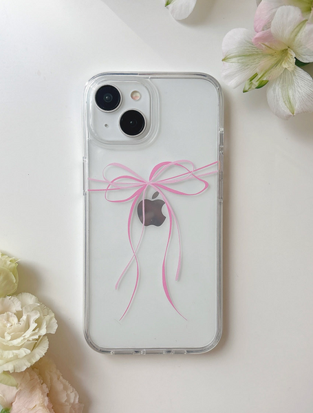 [Romantic Mood] Ribbon Tie Jelly Hard Case