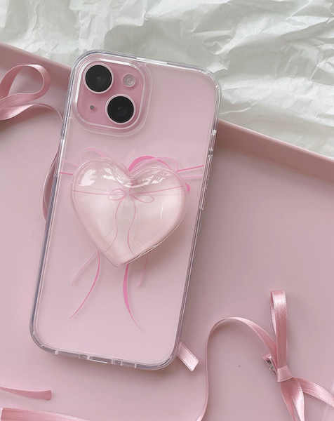 [Romantic Mood] Ribbon Tie Jelly Hard Case