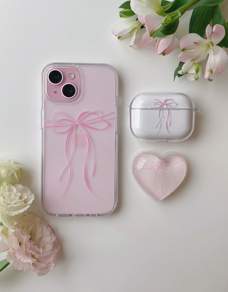 [Romantic Mood] Ribbon Tie Jelly Hard Case