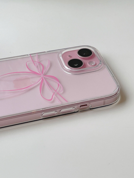 [Romantic Mood] Ribbon Tie Jelly Hard Case