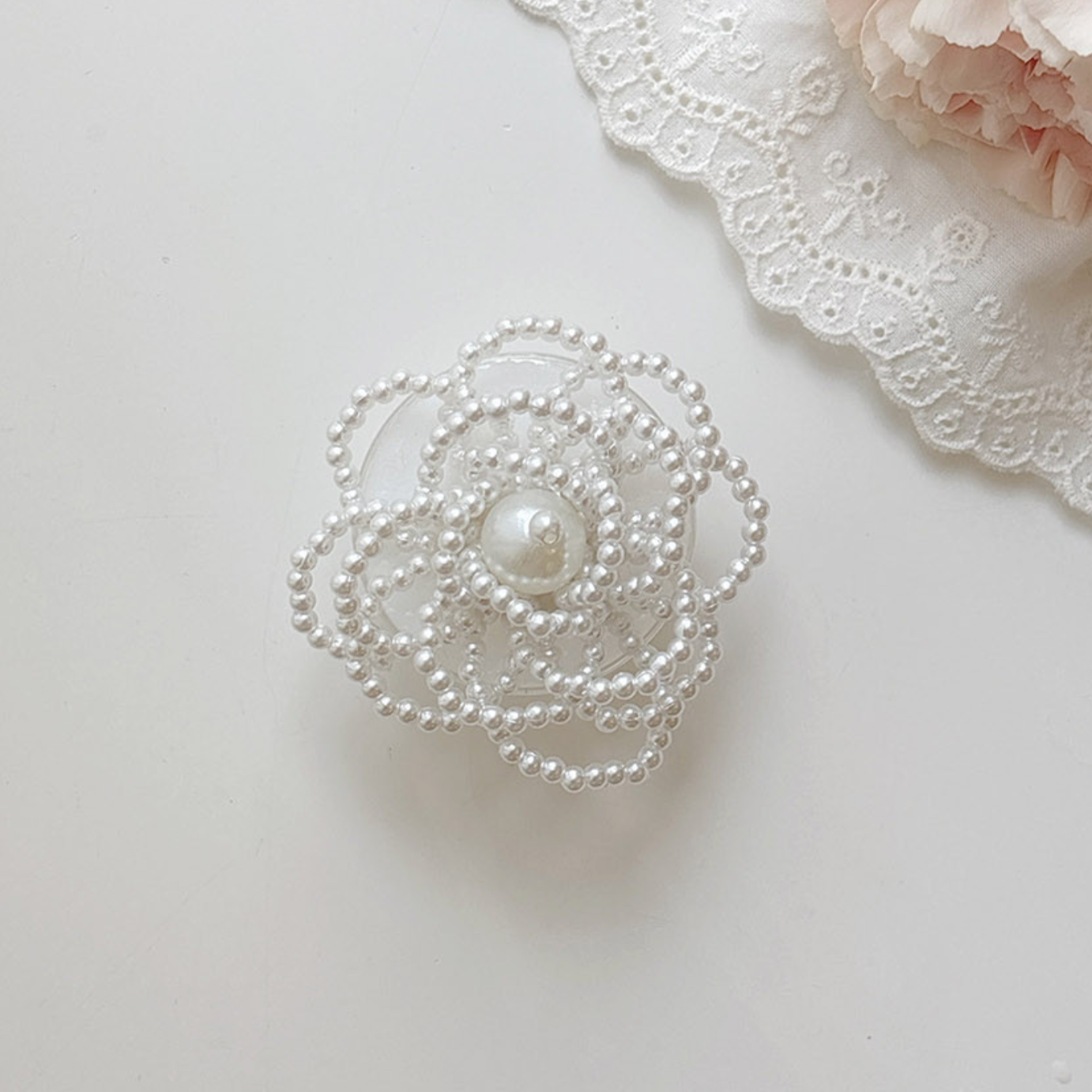 [Romantic Mood] Frill Rose Pearl Smart Tok