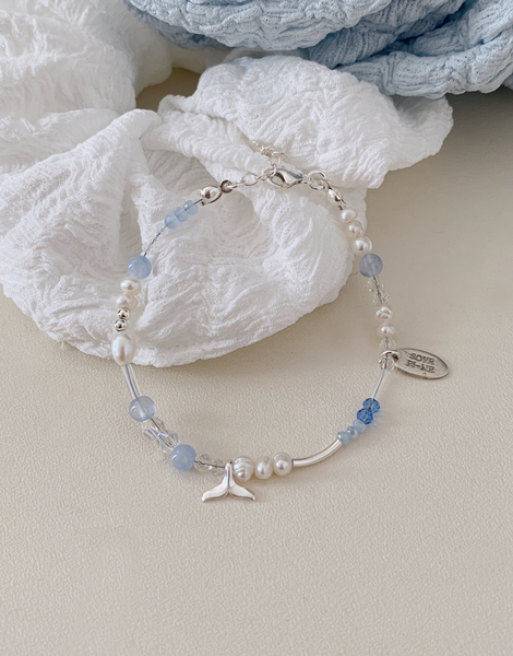 [SOYE PI-NE] Dolphin Water Blue Freshwater Pearl Bracelet