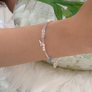 [SOYE PI-NE] Dolphin Water Blue Freshwater Pearl Bracelet