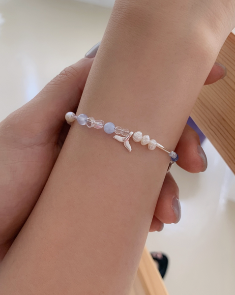 [SOYE PI-NE] Dolphin Water Blue Freshwater Pearl Bracelet