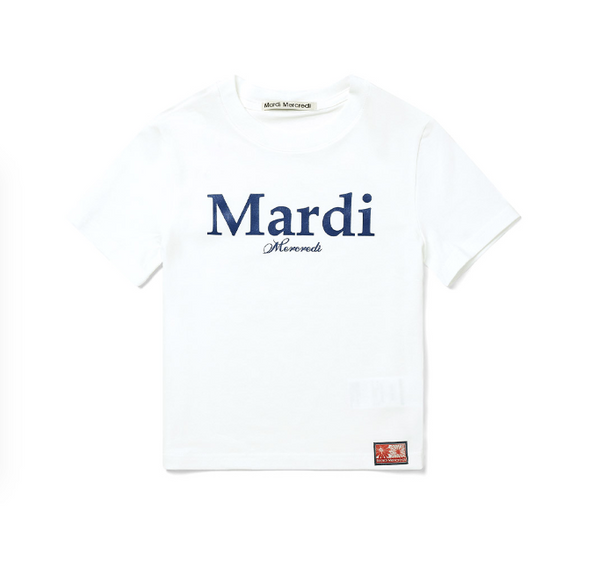 [MARDI MERCREDI] CROPPED TSHIRT MARDI CLASSIC (WHITE NAVY)