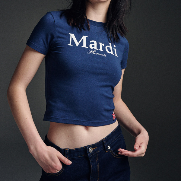 [MARDI MERCREDI] CROPPED TSHIRT MARDI CLASSIC (NAVY WHITE)