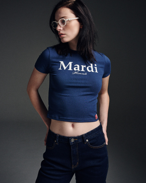 [MARDI MERCREDI] CROPPED TSHIRT MARDI CLASSIC (NAVY WHITE)