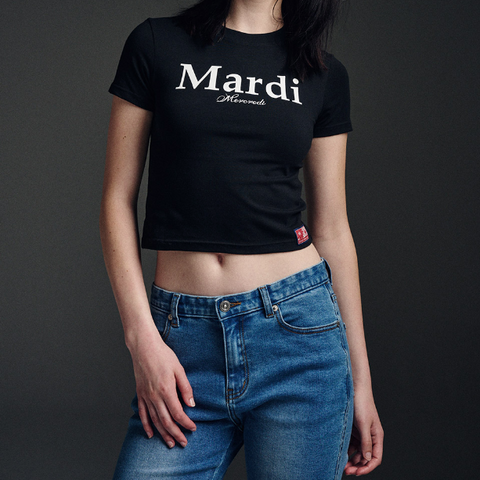 [MARDI MERCREDI] CROPPED TSHIRT MARDI CLASSIC (BLACK WHITE)