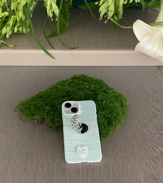 [Loumoi] Mint Tweed Phone Case (4Types)