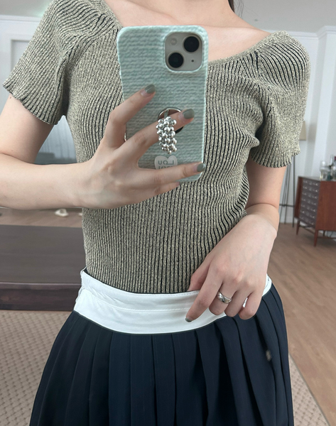 [Loumoi] Mint Tweed Phone Case (4Types)