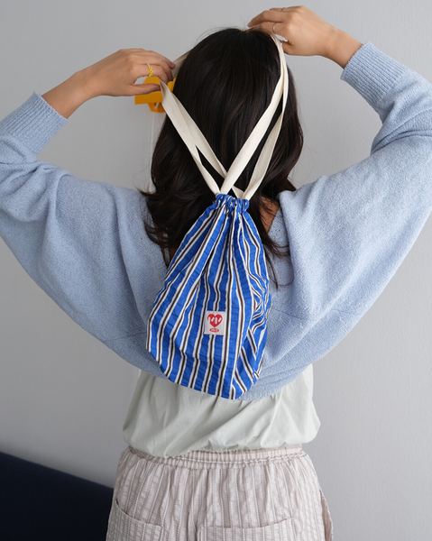 [MINMIN] Daily Pouch Bag (Blue Stripe)