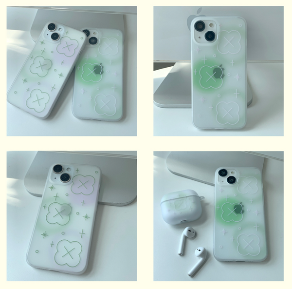 [withsome] Bubble Blur Clover Phone Case