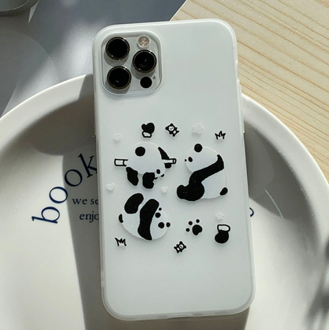 [withsome] Fluffy Panda Phone Case