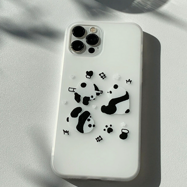 [withsome] Fluffy Panda Phone Case