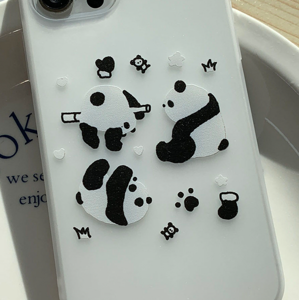 [withsome] Fluffy Panda Phone Case