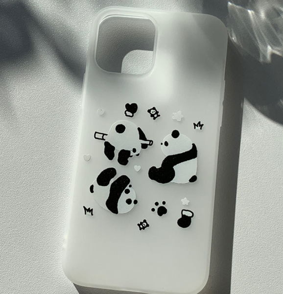 [withsome] Fluffy Panda Phone Case