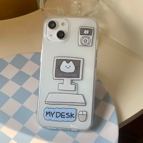 [withsome] My Desk Jelly Phone Case