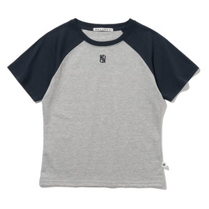 [ROCCI ROCCI] Classic Symbol Raglan T-shirt [MELANGE GREY]