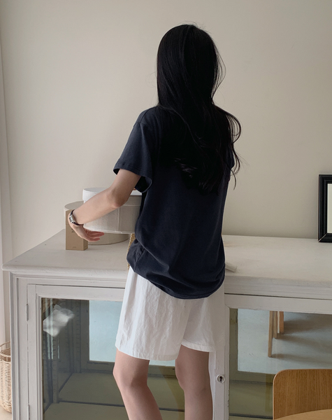 [FROM HEAD TO TOE] Banding Cotton Embroidered Shorts