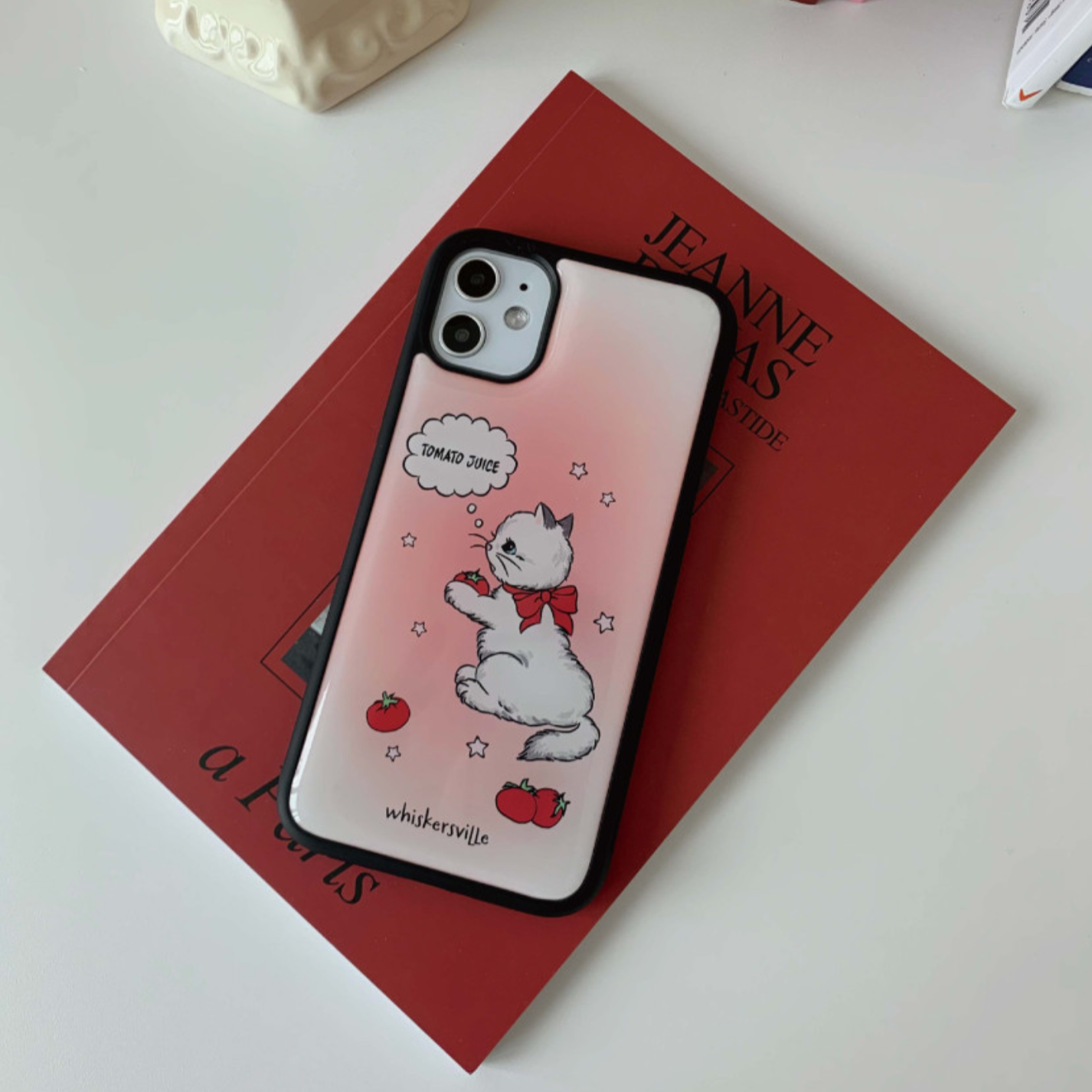 [whiskersville] Tomato Cat Epoxy Phone Case