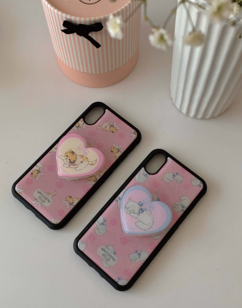 [whiskersville] Rose Cat Epoxy Phone Case (Persian Cat)