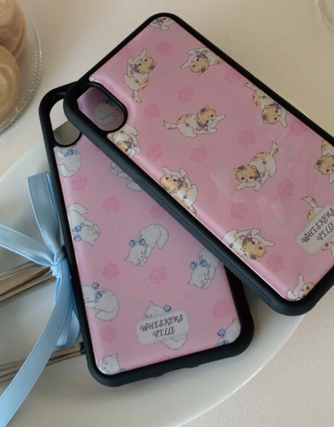 [whiskersville] Rose Cat Epoxy Phone Case