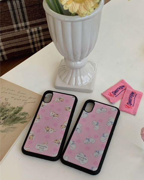 [whiskersville] Rose Cat Epoxy Phone Case (Persian Cat)