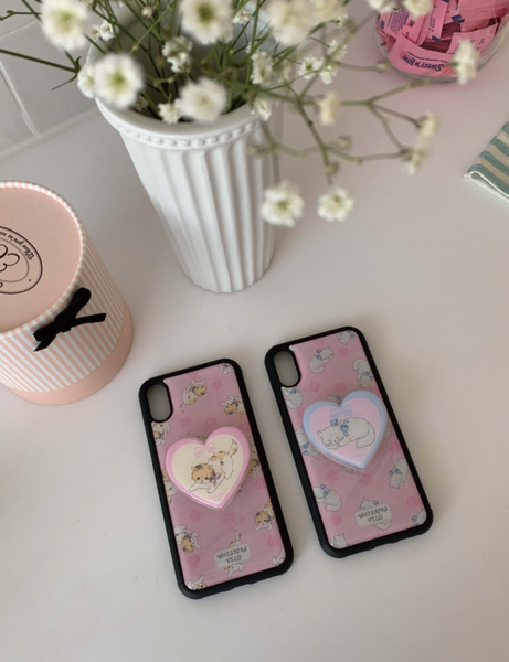 [whiskersville] Rose Cat Epoxy Phone Case (Persian Cat)