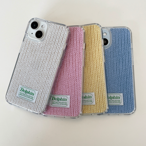 [delphin] LABEL KNIT HARD JELLY CASE