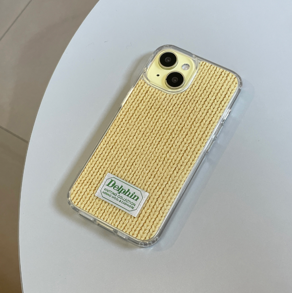 [delphin] LABEL KNIT HARD JELLY CASE