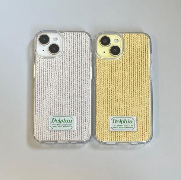 [delphin] LABEL KNIT HARD JELLY CASE