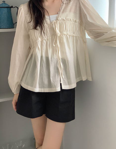 [98°C] Connect Vintage Lace Blouse