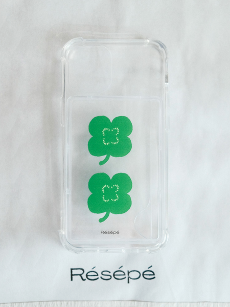 [RESEPE] Lucky Clover Card Pocket Phone Case