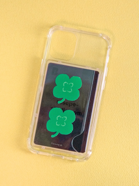 [RESEPE] Lucky Clover Card Pocket Phone Case