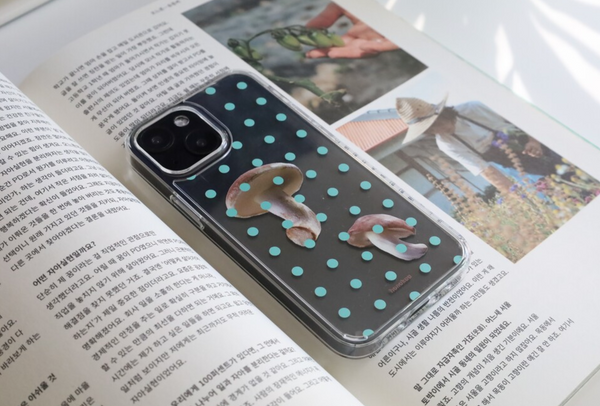 [honokaa] Mushroom Dot Jelly Hard Case