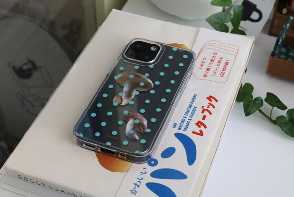 [honokaa] Mushroom Dot Jelly Hard Case