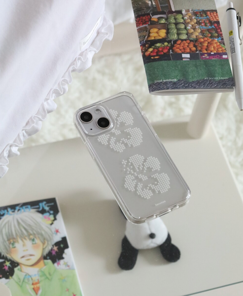 [honokaa] Hibiscus (WHITE) Jelly Hard Case