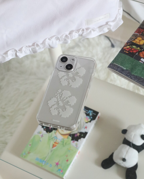 [honokaa] Hibiscus (WHITE) Jelly Hard Case