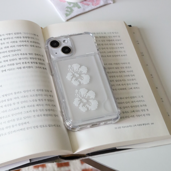 [honokaa] Hibiscus (WHITE) Jelly Hard Case