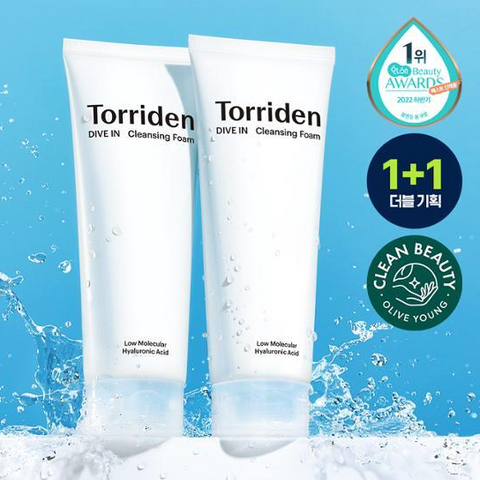 [Torriden] Dive Low Molecular Hyaluronic Acid Cleansing Foam 150ml + 150ml