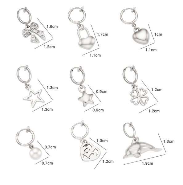 [engbrox] METAL CANDY SHOELACE CHARMS SET