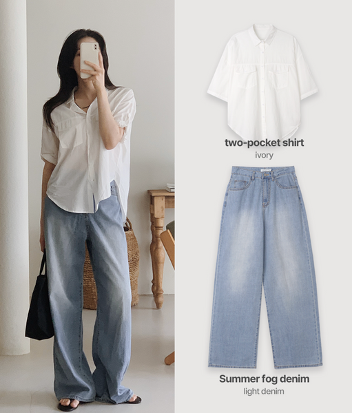 [SLOWAND] # SLOWMADE Summer Wide Denim Pants