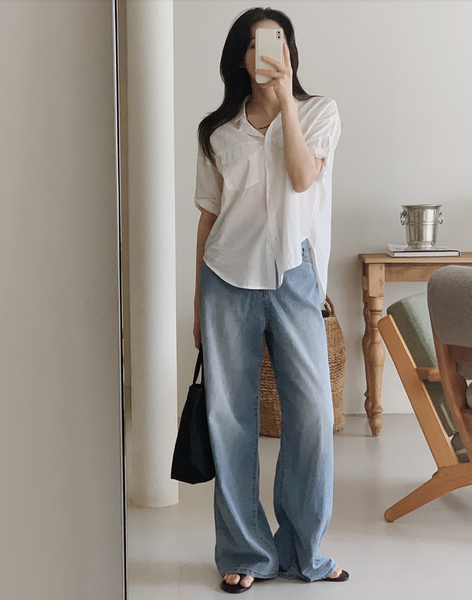 [SLOWAND] # SLOWMADE Summer Wide Denim Pants