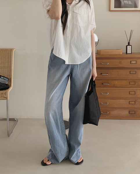 [SLOWAND] # SLOWMADE Summer Wide Denim Pants